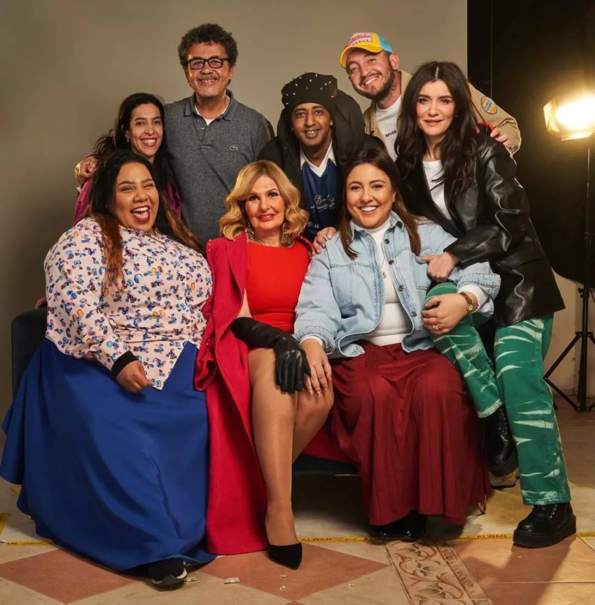 يسرا وغادة عادل وشيماء سيف وعمرو عرفة أبطال مسلسل أحلام سعيدة - الصورة من حسابها على انستغرام