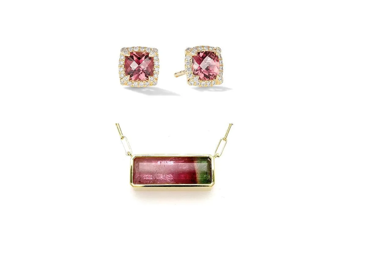 مجوهرات مرصعة بالتورمالين.. أجملها البطيخي الملون