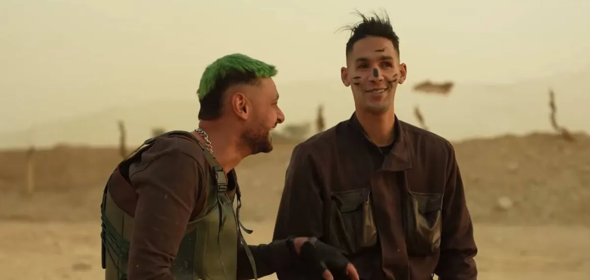 بدر بانون ورامز جلال من كواليس حلقة " رامز موفي ستار" - لقطة شاشة من MBC مصر