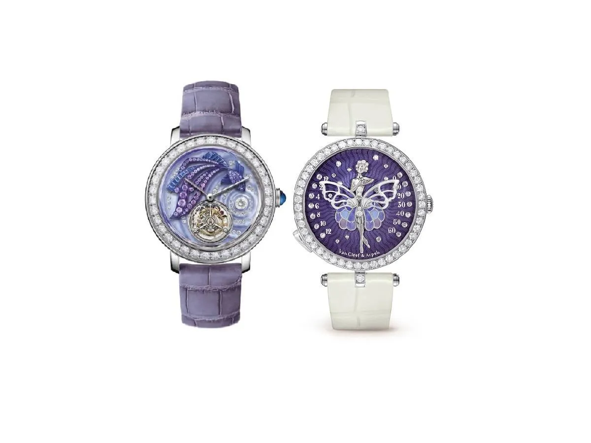 ساعات بميناء باللون الأرجواني