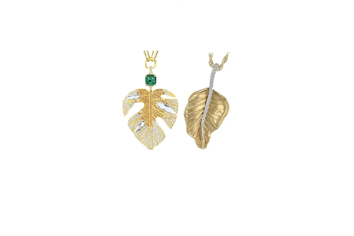 قلادات على شكل ورقة شجر