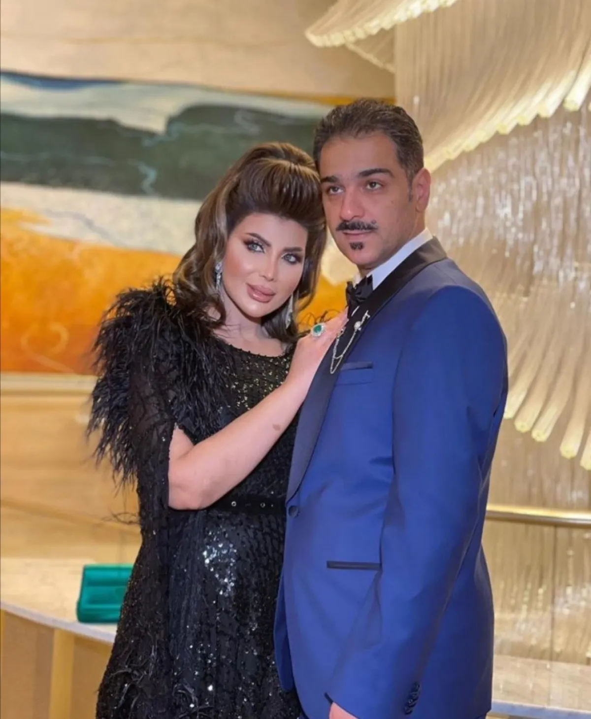 إلهام الفضالة وزوجها شهاب جوهر