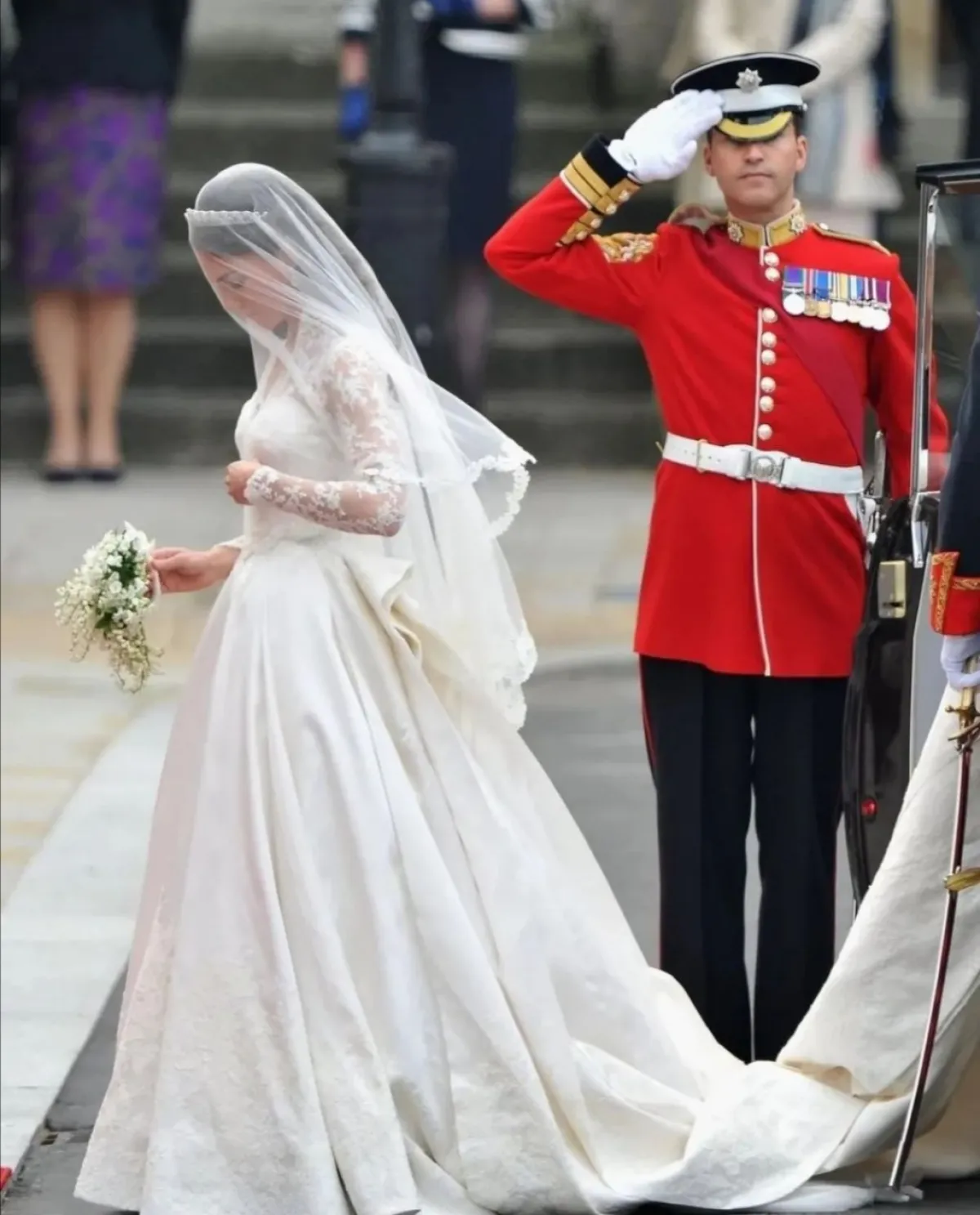 كيت ميدلتون في حفل زفافهما-الصورة من حساب Europe Royals على إنستغرام