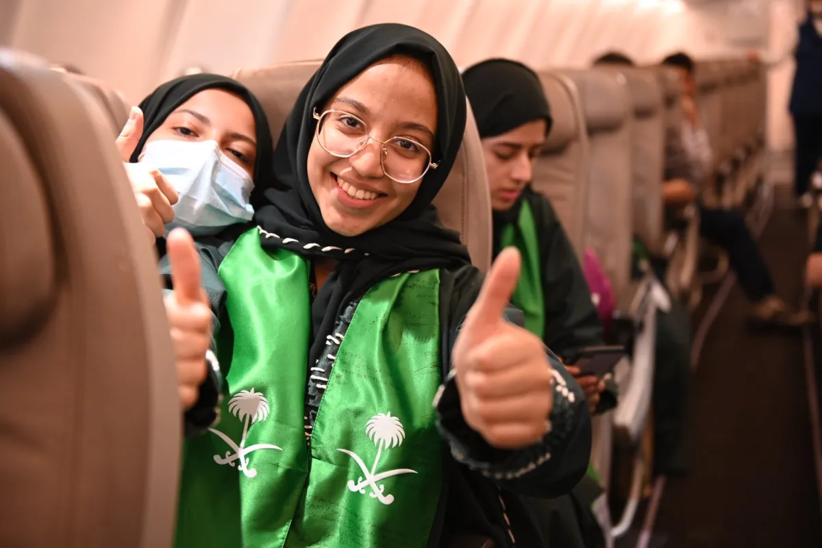 المملكة تتصدر المركز الثاني عالميا من بين دول مجموعة العشرين في آيسف 2022 - الصورة من حساب موهبة