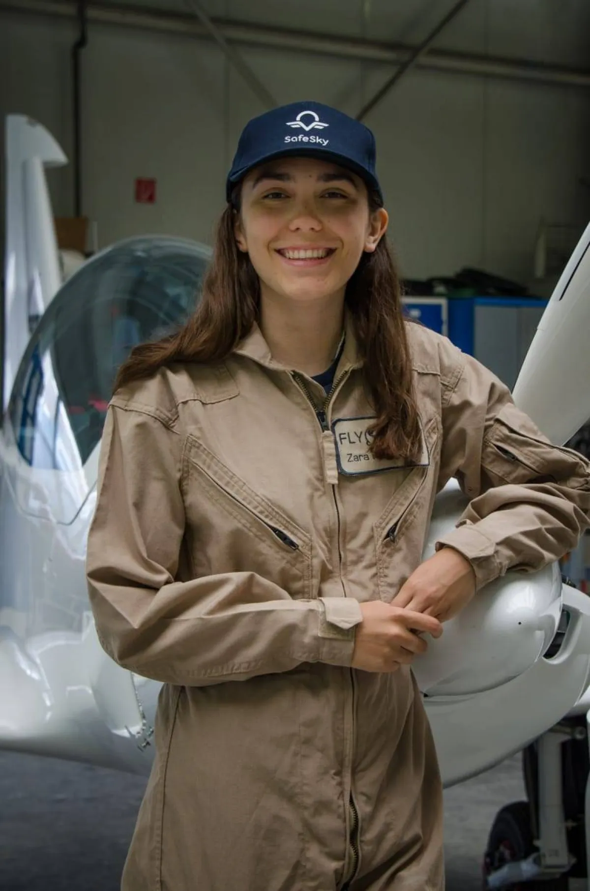 البلجيكية بزارا رذرفورد تشارك في مؤتمر الطيران الدولي مصدر الصورة حساب هيئة الطيران تويتر