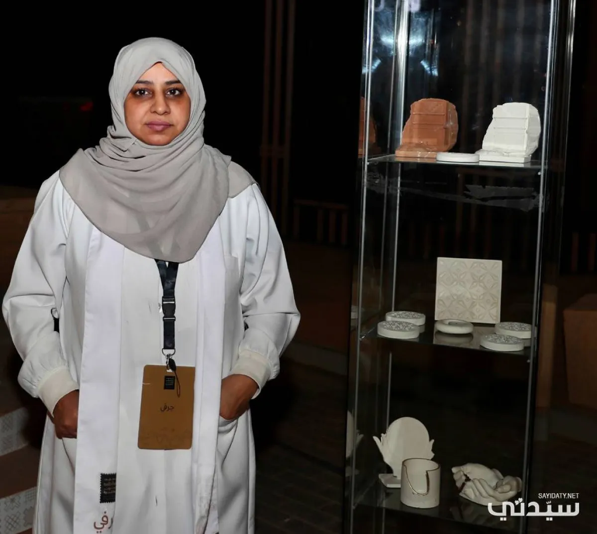 آمنة زبيدي، مدربة معتمدة في حرفة الجبس والفخار