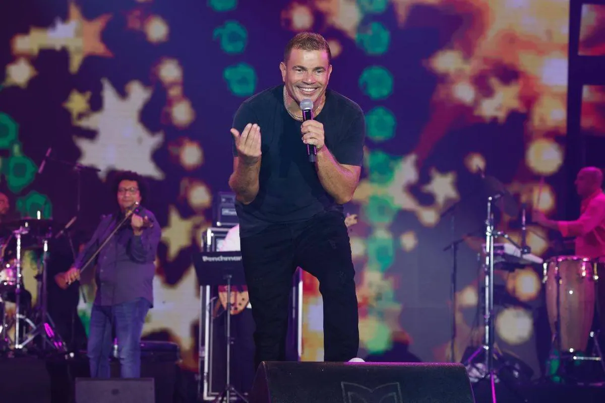 عمرو دياب من حفل جدة - صورة من حسابه على إنستجرام