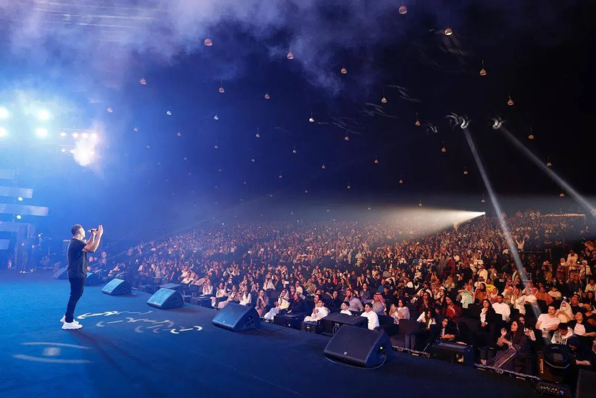 عمرو دياب من حفل جدة - صورة من حسابه على إنستجرام