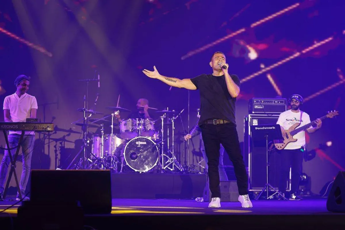 عمرو دياب من حفل جدة - صورة من حسابه على إنستجرام