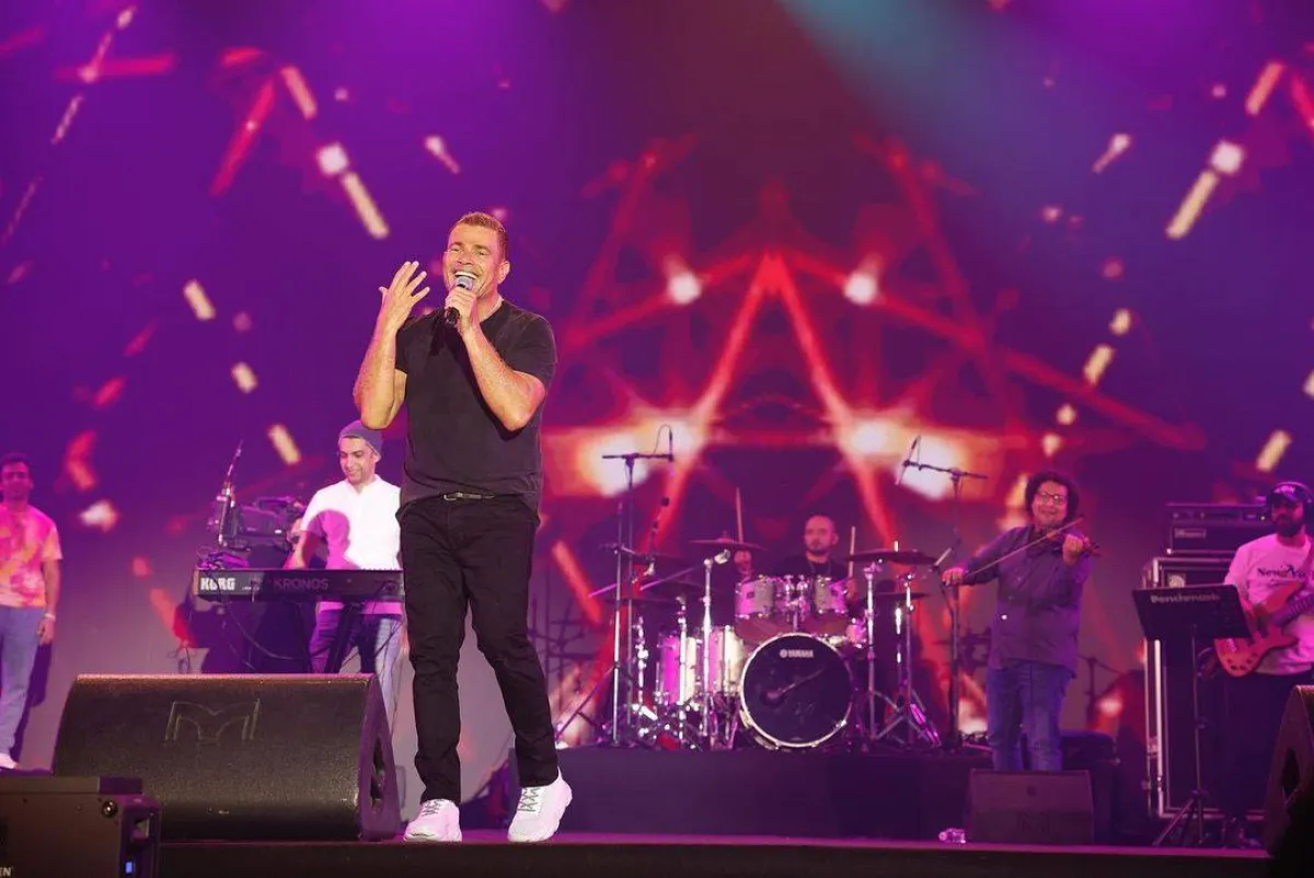 عمرو دياب من حفل جدة - صورة من حسابه على إنستجرام