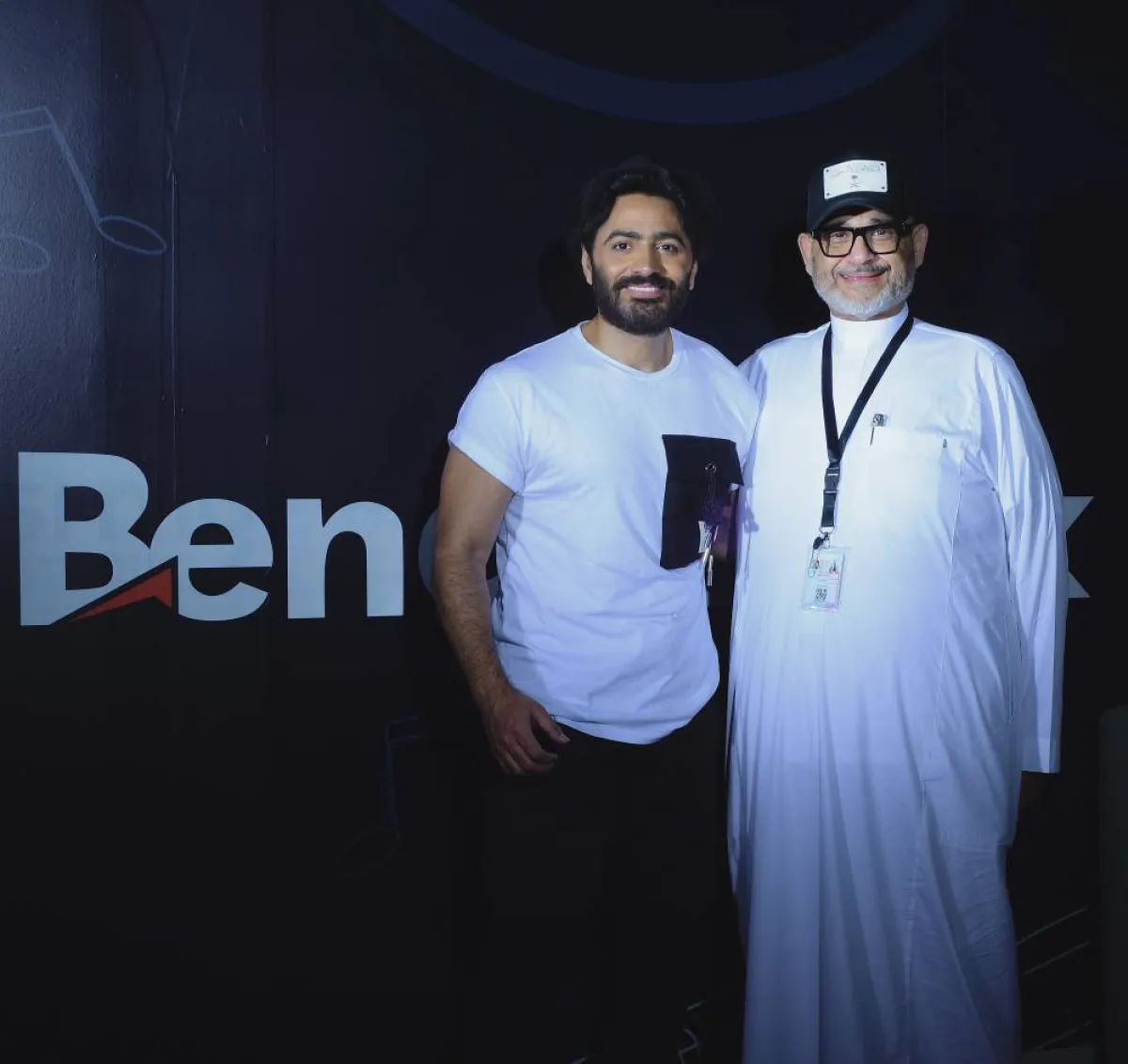 زكي حسنين الرئيس التنفيذي لبنش مارك وتامر حسني - الصورة من المركز الإعلامي لبنش مارك