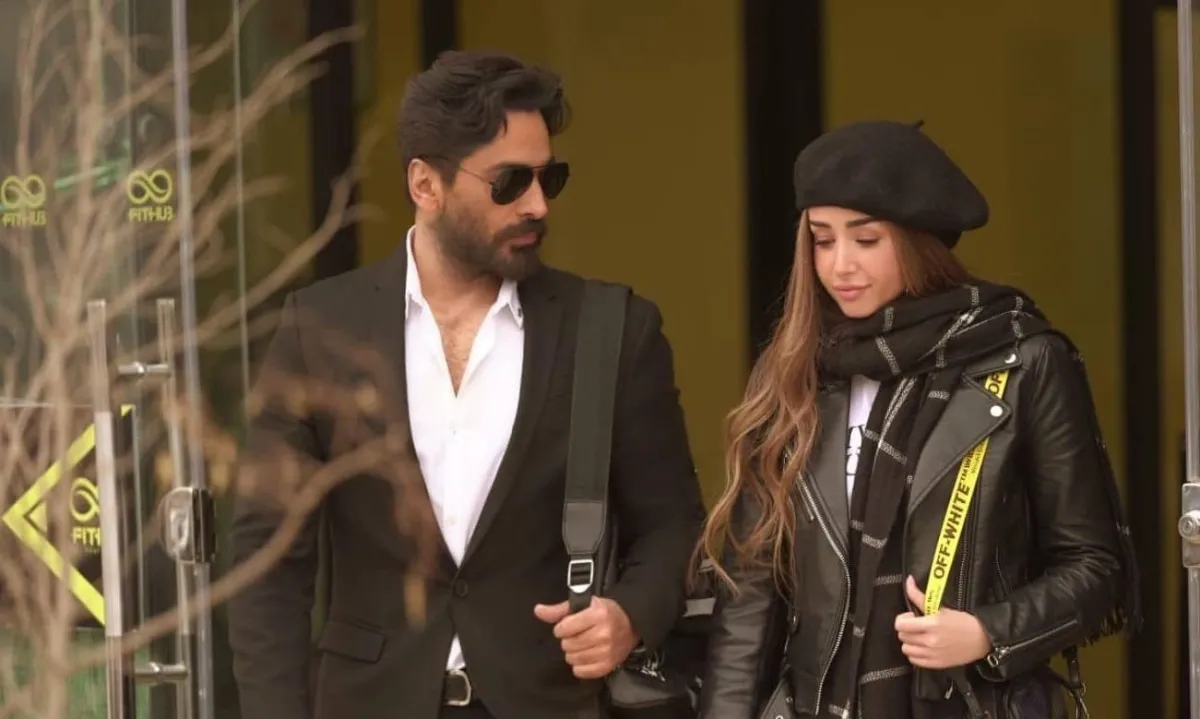 هنا الزاهد وتامر حسني - كواليس فيلم "بحبك" - صورة من صفحة تامر حسني على موقع "فيسبوك"