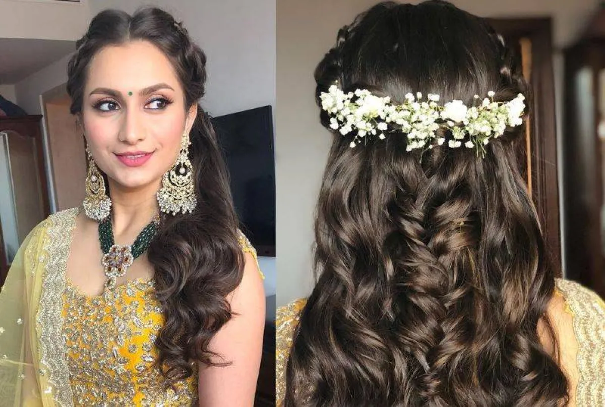 تسريحات شعر هندية نازلة