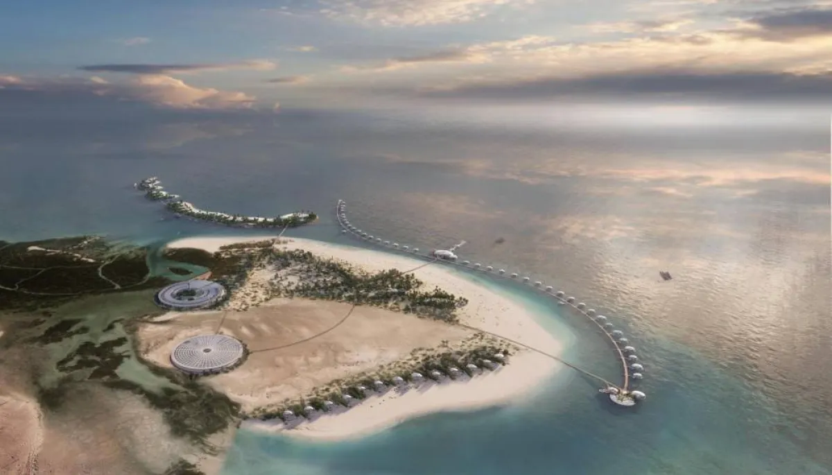 تصاميم الفلل العائمة في مشروع البحر الأحمر - الصورة من موقع المشروع على الإنترنت