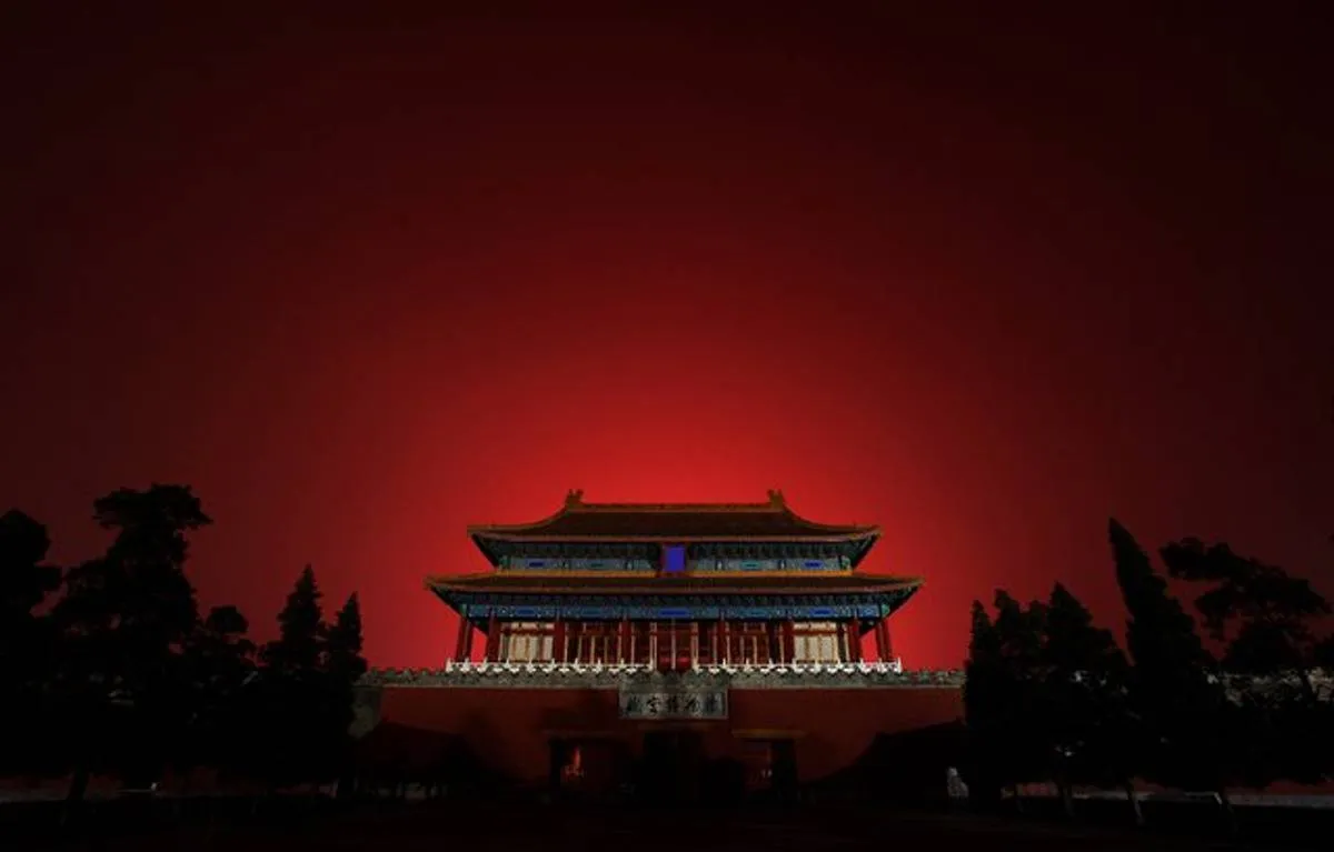 السماء تتلون بالأحمر في الصين