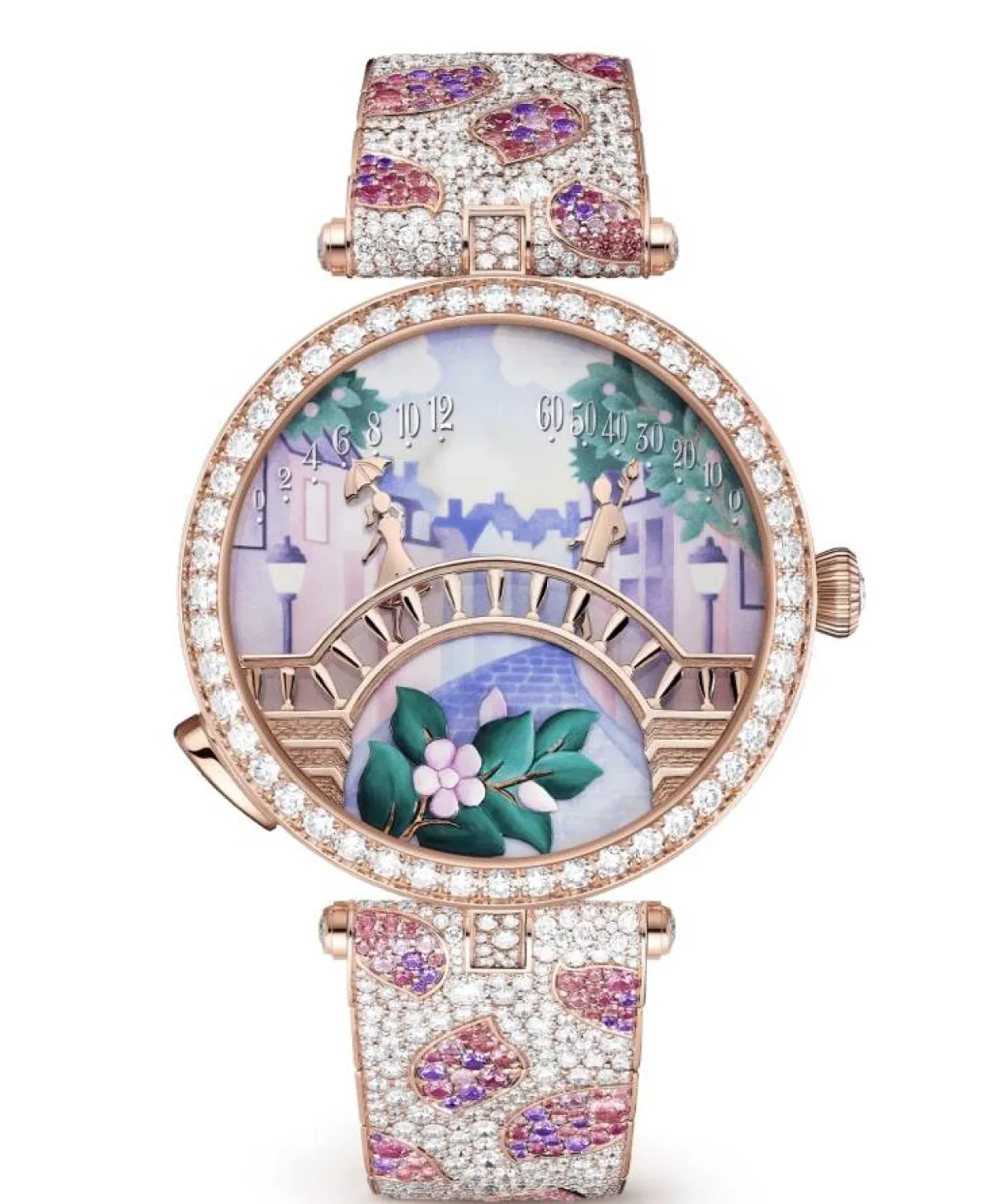 ساعة باحجار كريمة