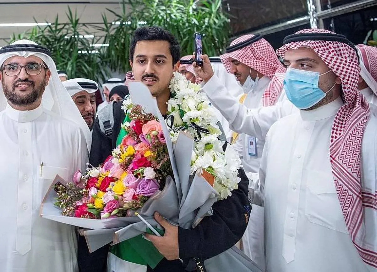 أحد أعضاء الفريق السعودي. الصورة من "واس"