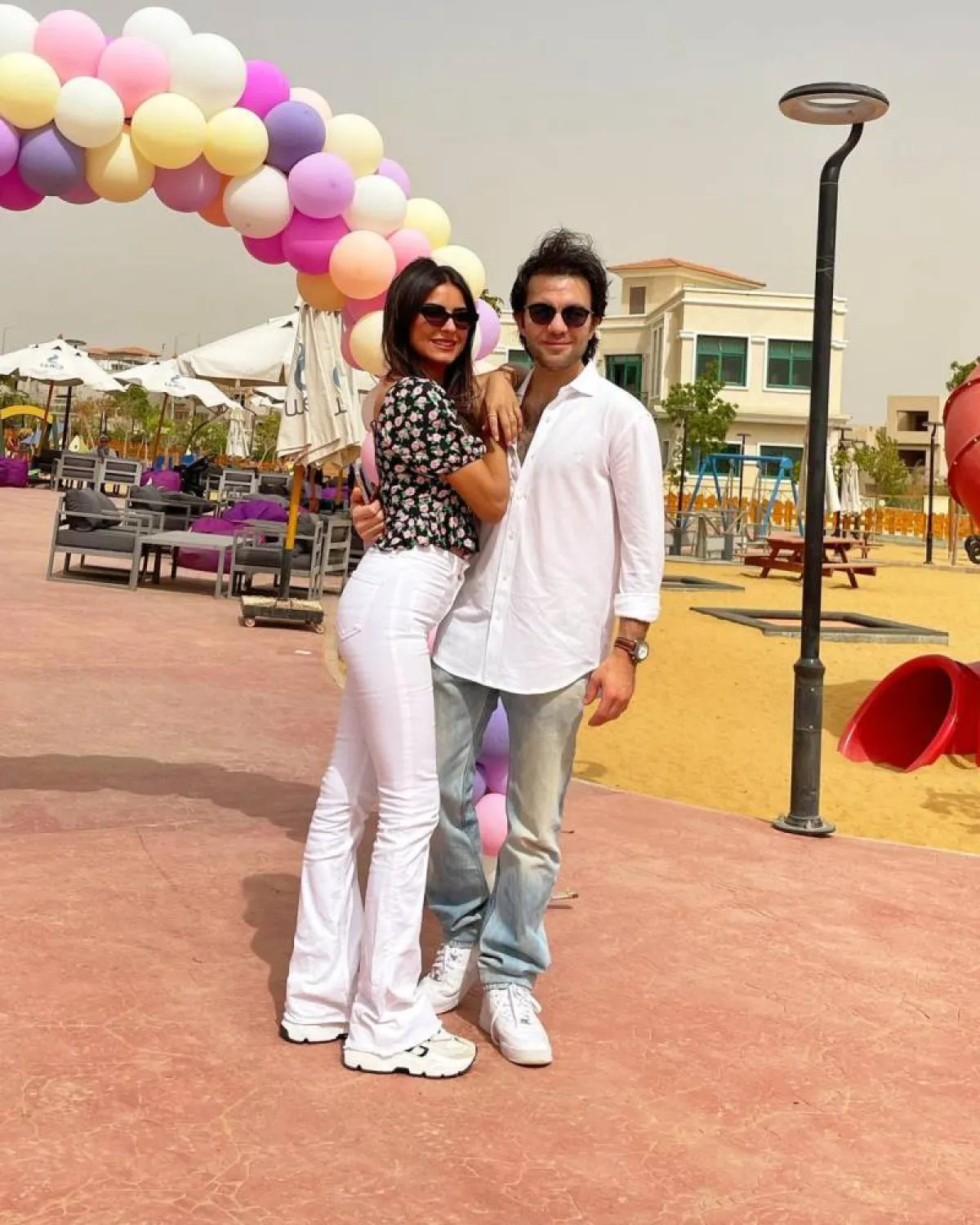 شريف رمزي وزوجته ريهام أيمن - الصورة من حسابها على انستغرام