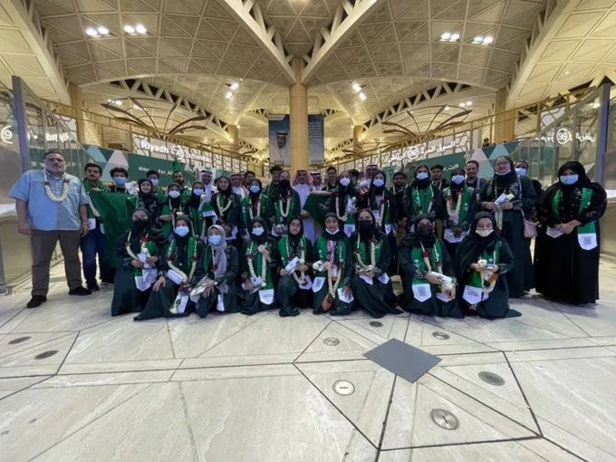 المملكة تتصدر المركز الثاني عالميا من بين دول مجموعة العشرين في آيسف 2022 - الصورة من حساب موهبة