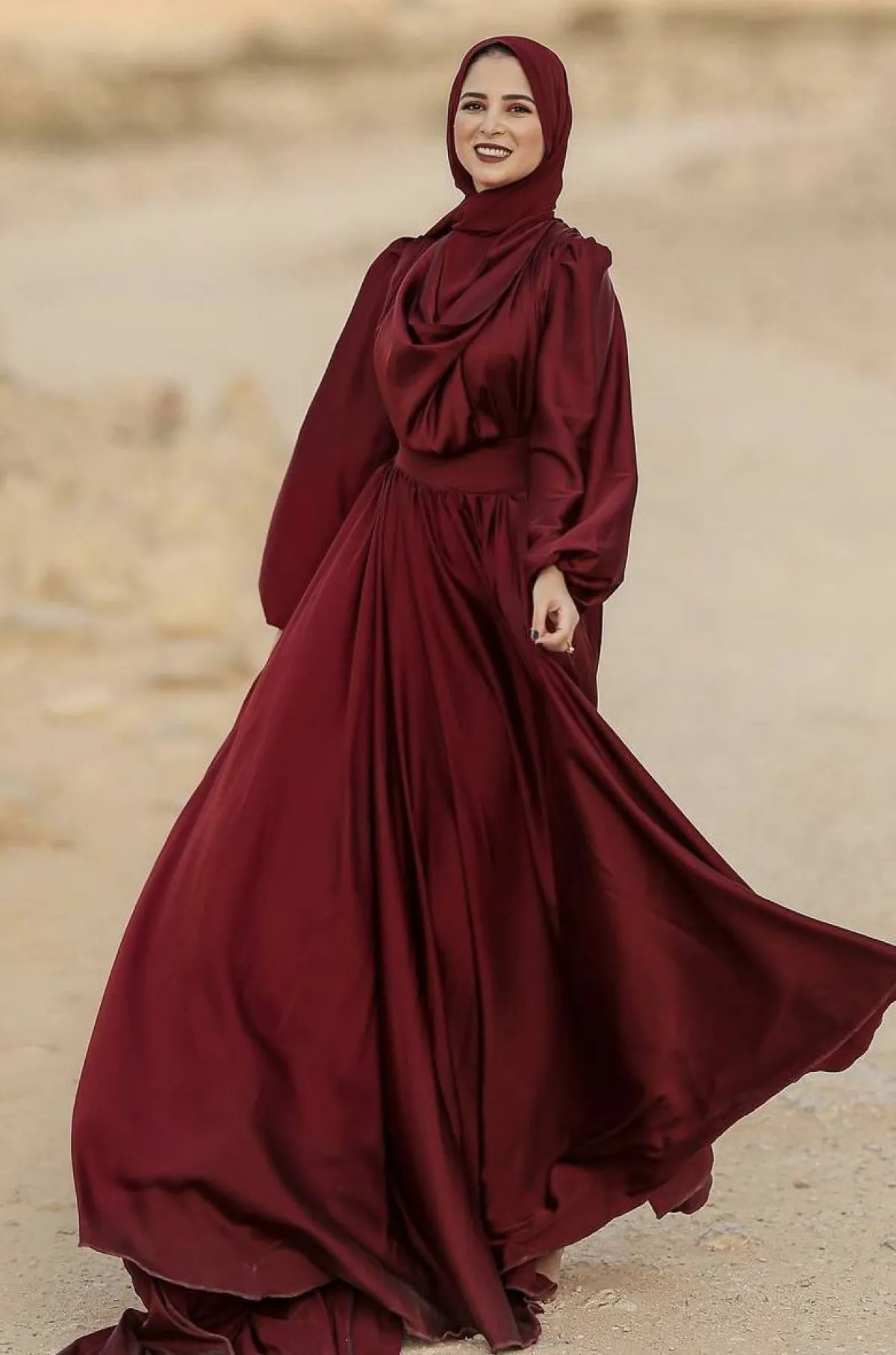 فستان برغندي