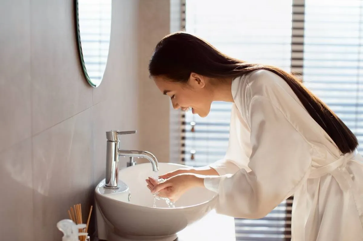 روتين غسل الوجه