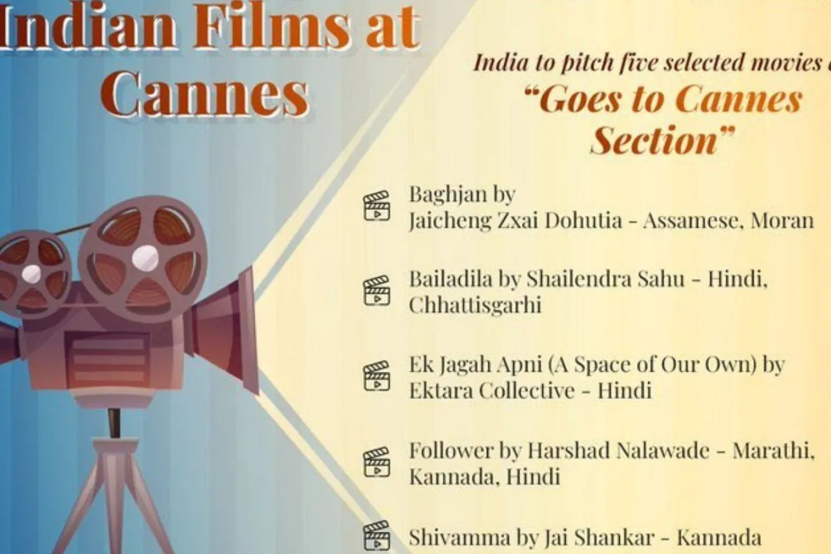 الأفلام الهندية المشاركة في قسم Goes to Cannes- الصورة من حساب  وزير الإعلام والإذاعة ووزير شؤون الشباب والرياضة الهندي أنوراج ثاكور على تويتر