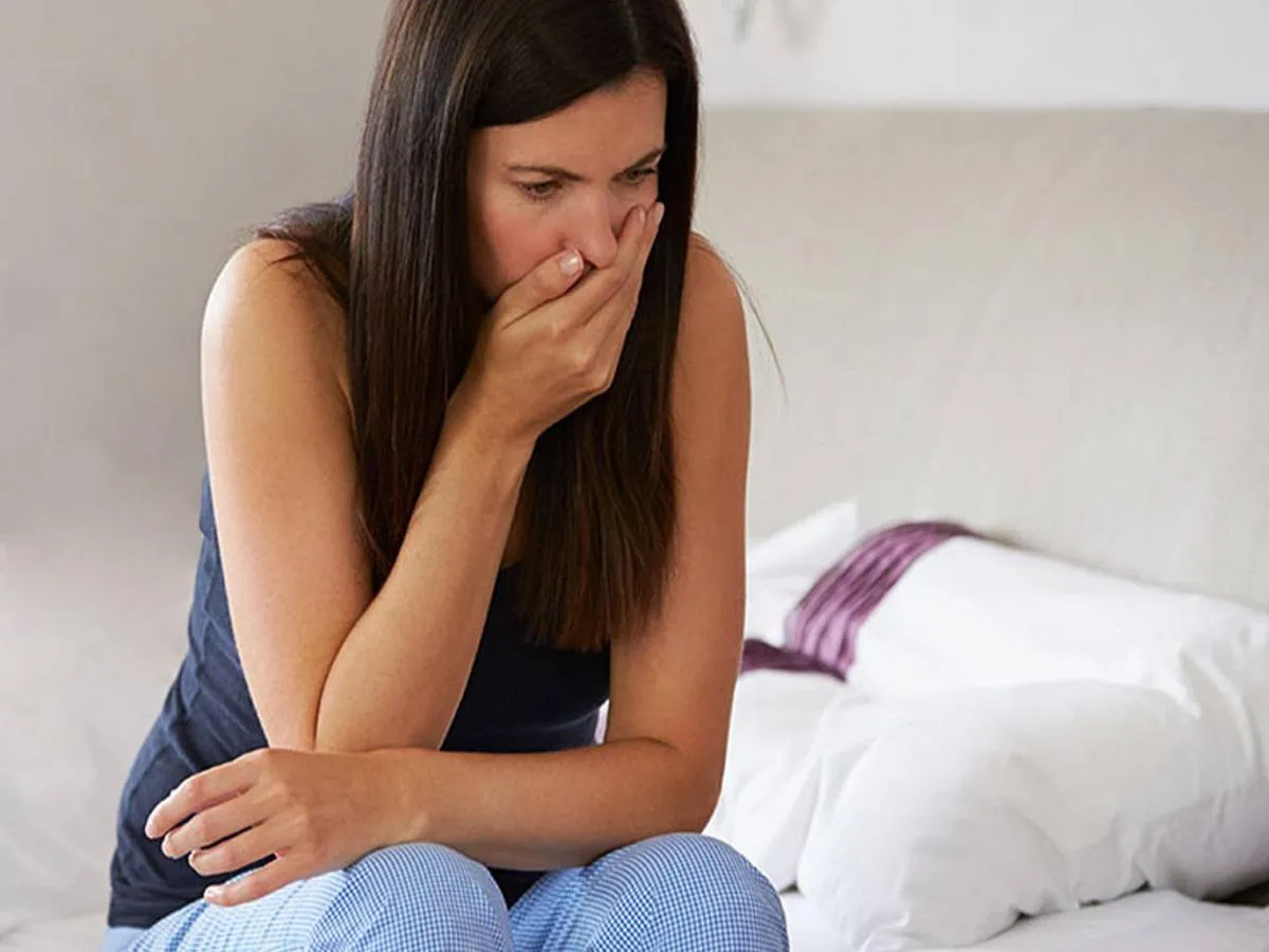 صورة لحامل تعاني من غثيان الصباح