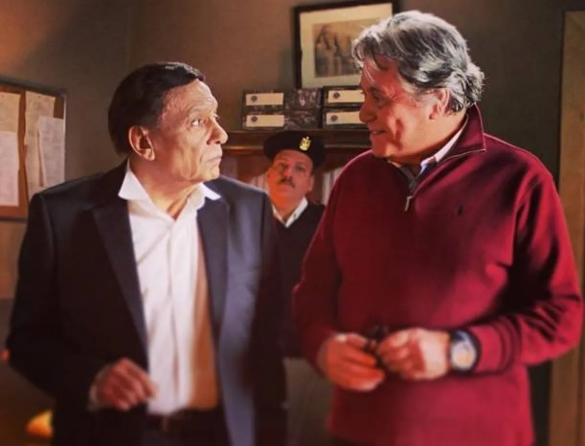 عادل إمام وحسين فهمي - صورة من حساب رامي إمام على إنستجرام