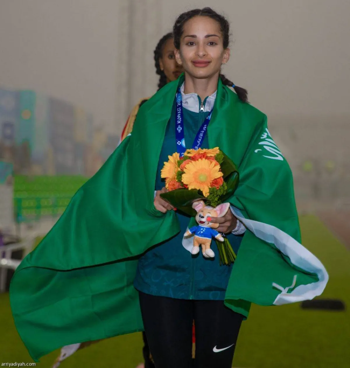 وتعد النصار من أهم اللاعبات المحترفات السعوديات في مسابقات الجري