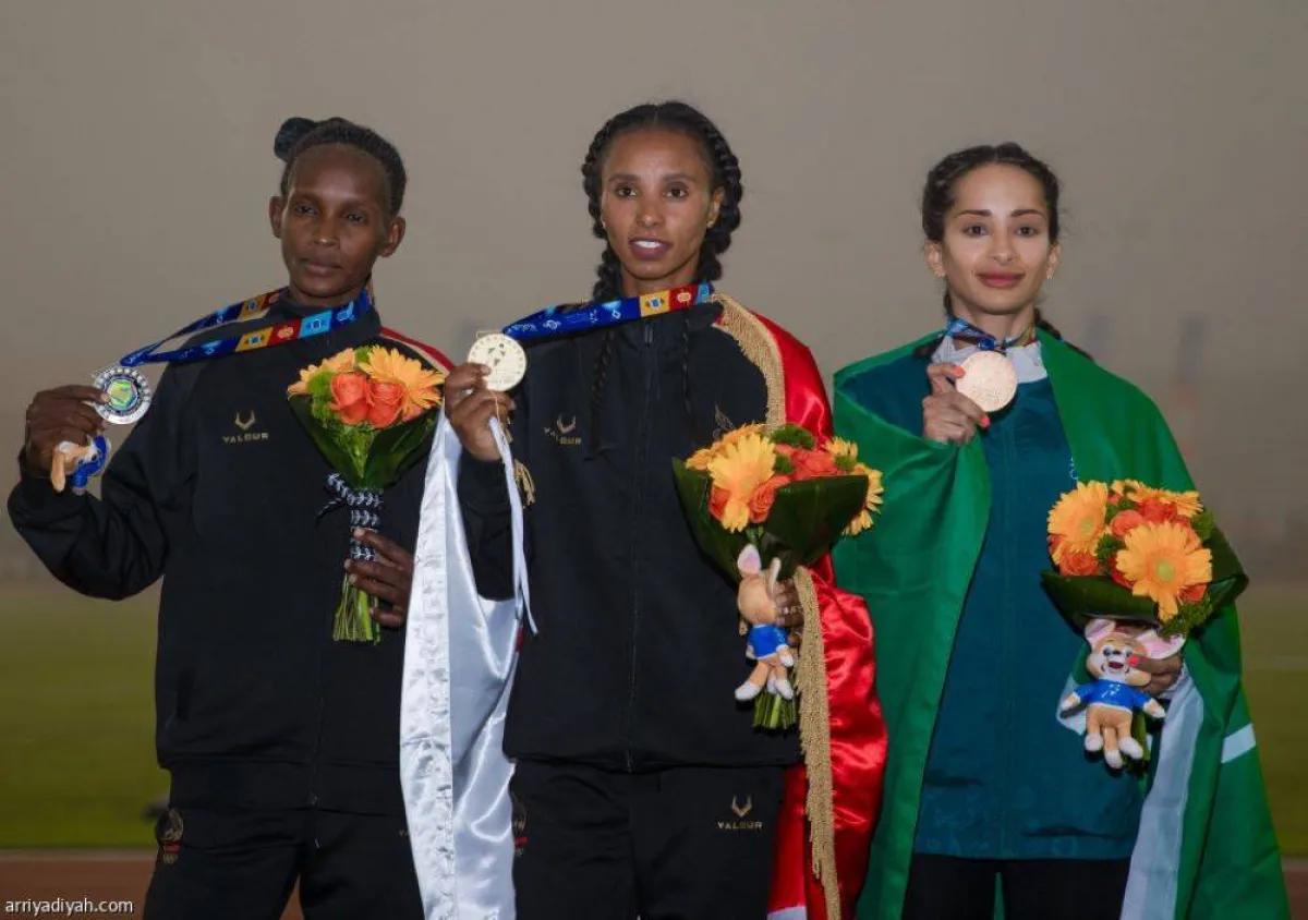 حازت المركز الثالث في سباق 10 آلاف متر بزمن 45:32:05 دقيقة