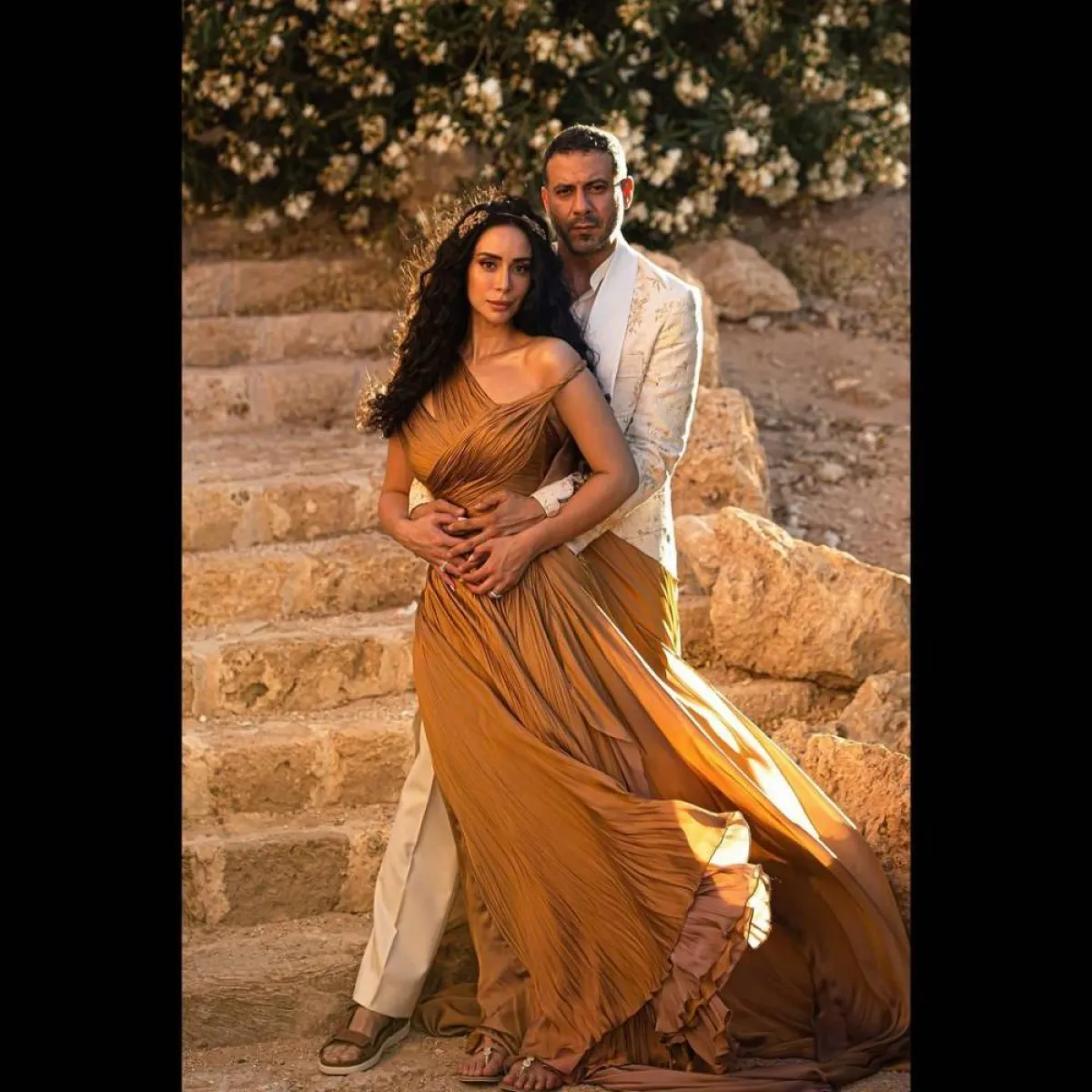 حفل زفاف محمد فراج وبسنت شوقي - صورة من صفحة بسنت شوقي على موقع " انستغرام"