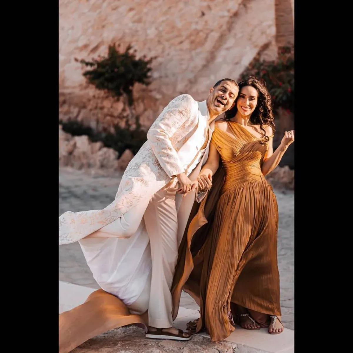 حفل زفاف محمد فراج وبسنت شوقي - صورة من صفحة بسنت شوقي على موقع " انستغرام" 