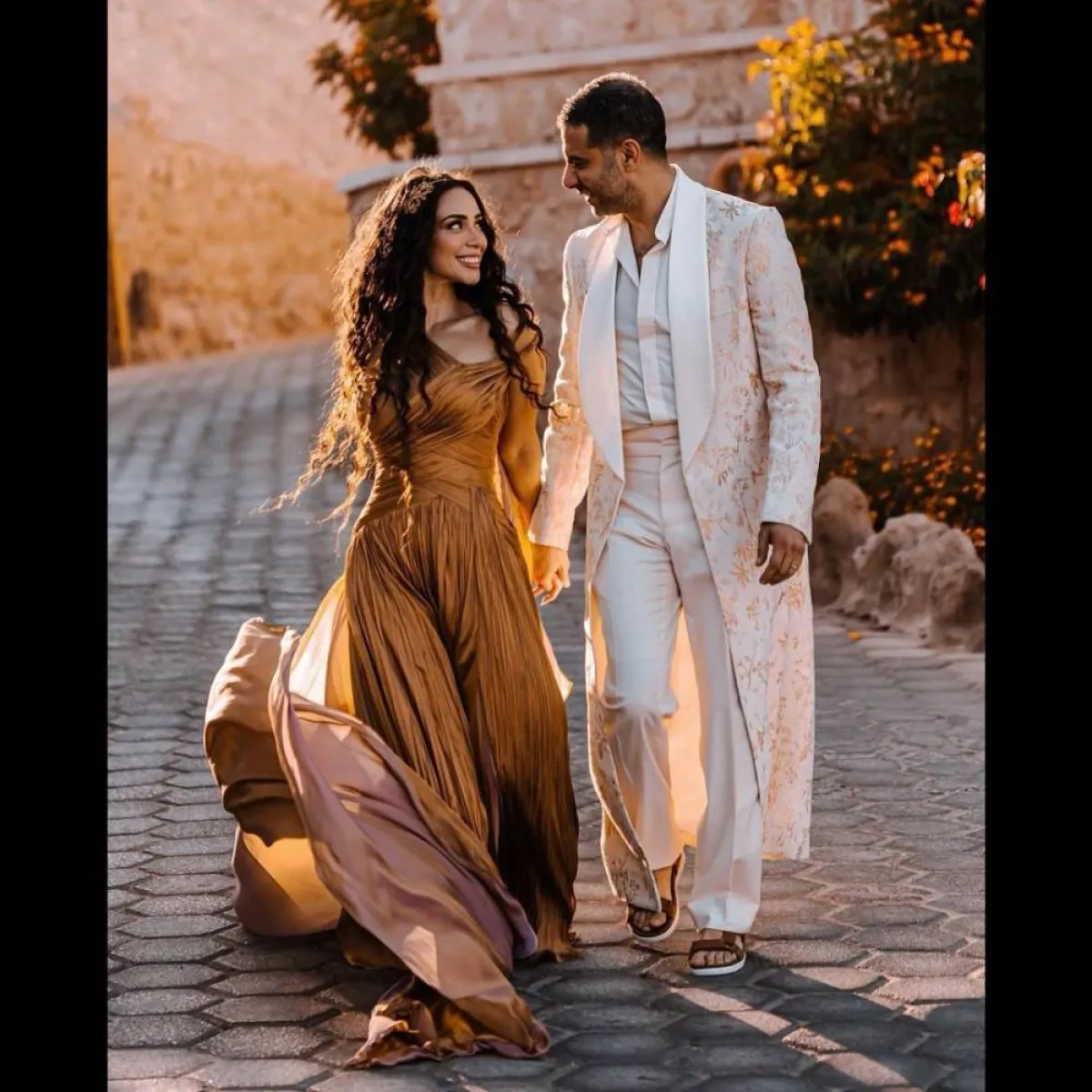 حفل زفاف محمد فراج وبسنت شوقي - صورة من صفحة بسنت شوقي على موقع " انستغرام"