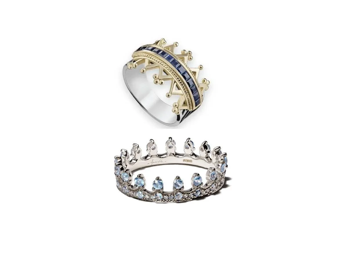 خواتم على شكل تاج لإطلالة فخمة في سهراتك