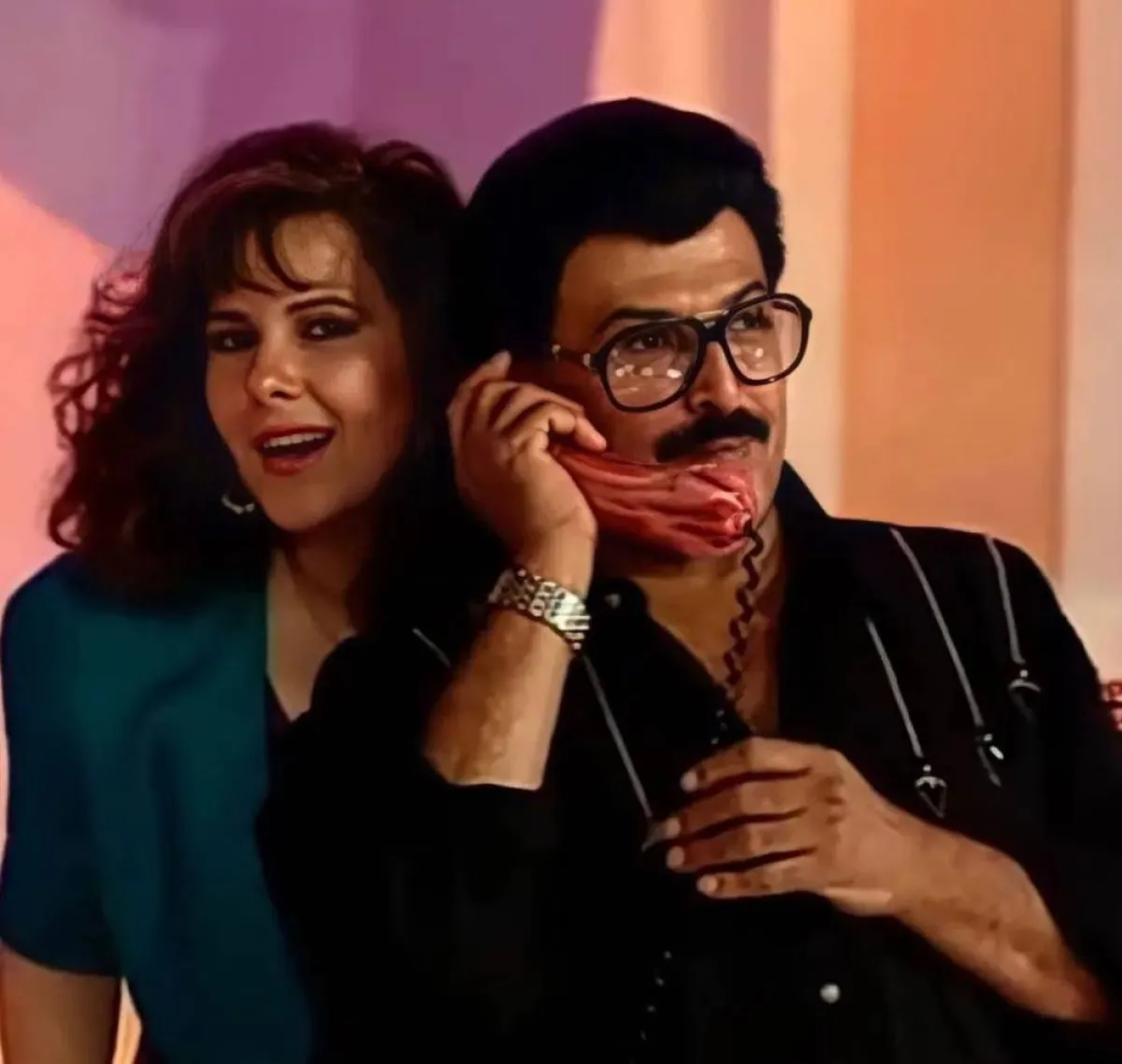 سمير غانم ودلال عبد العزيز - الصورة من حساب إيمي على انستغرام