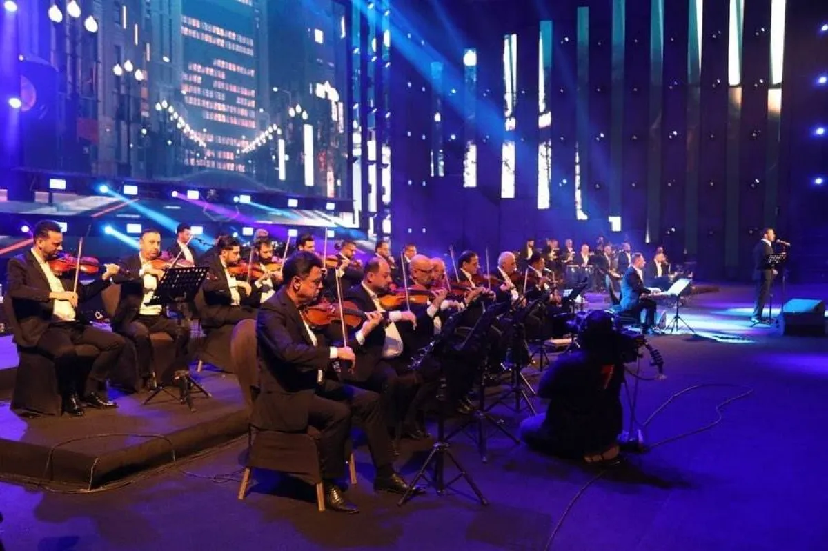 كواليس حفل كاظم الساهر بمهرجان الغناء بالفصحى - صورة من حسابه الرسمي على " انستغرام"