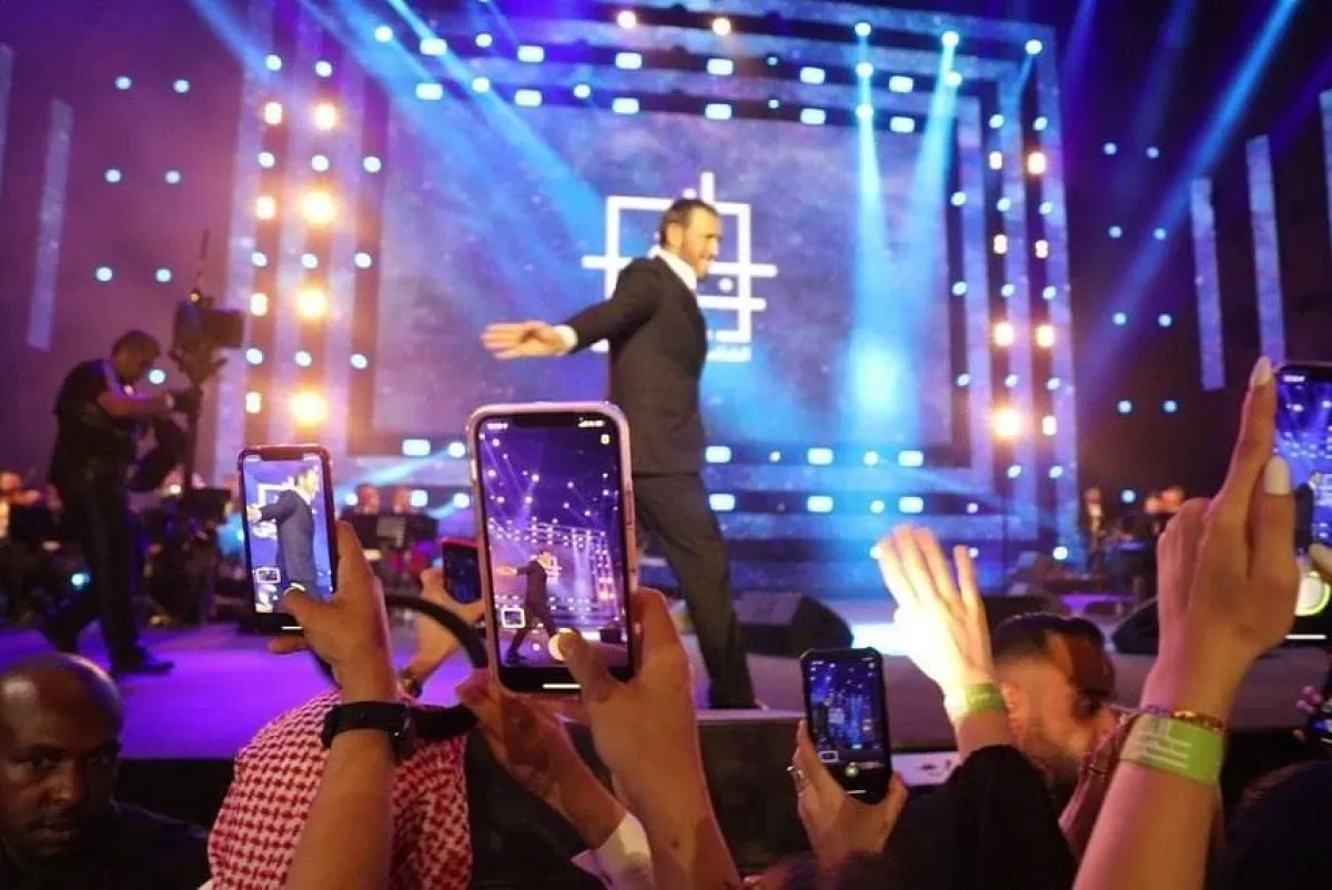 كواليس حفل كاظم الساهر بمهرجان الغناء بالفصحى - صورة من حسابه الرسمي على " انستغرام"