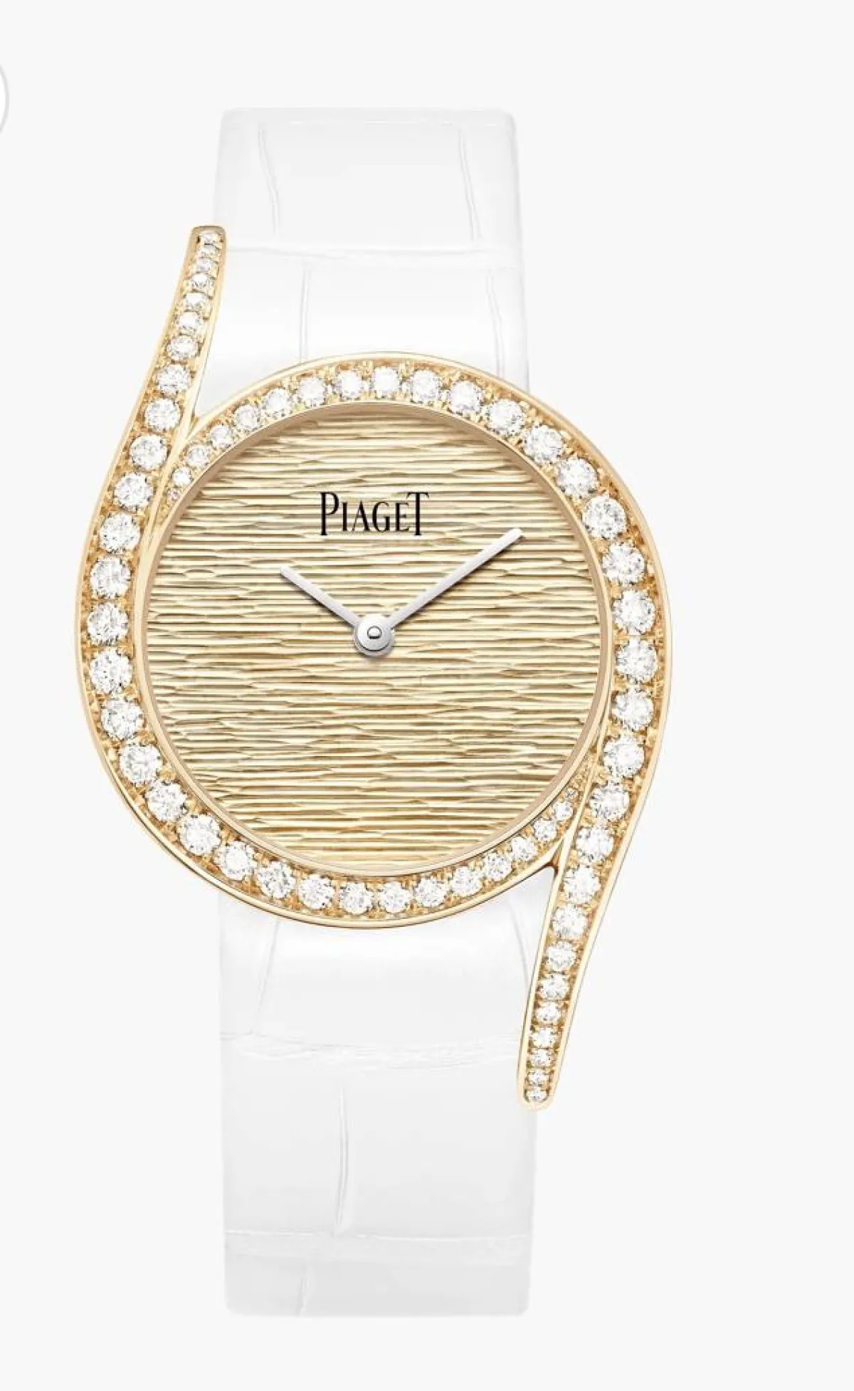 ساعة من الجلد الابيض