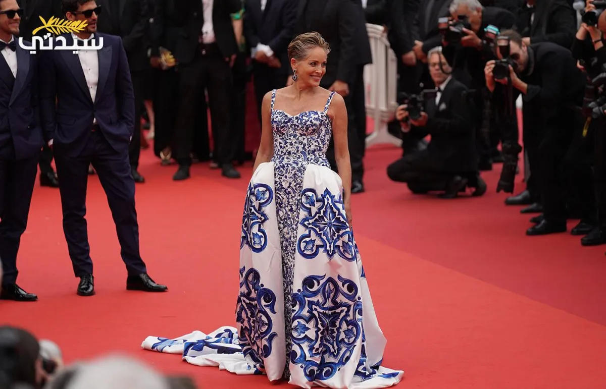 شارون ستون في اليوم السادس من مهرجان كان السينمائي 2022