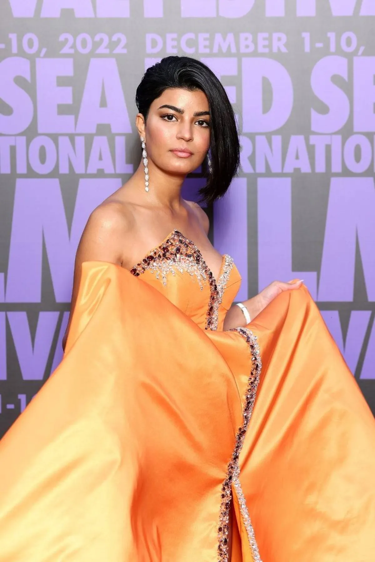 الممثلة السعودية ميلا الزهراني في مهرجان كان -الصورة من العلاقات العامة للمهرجان