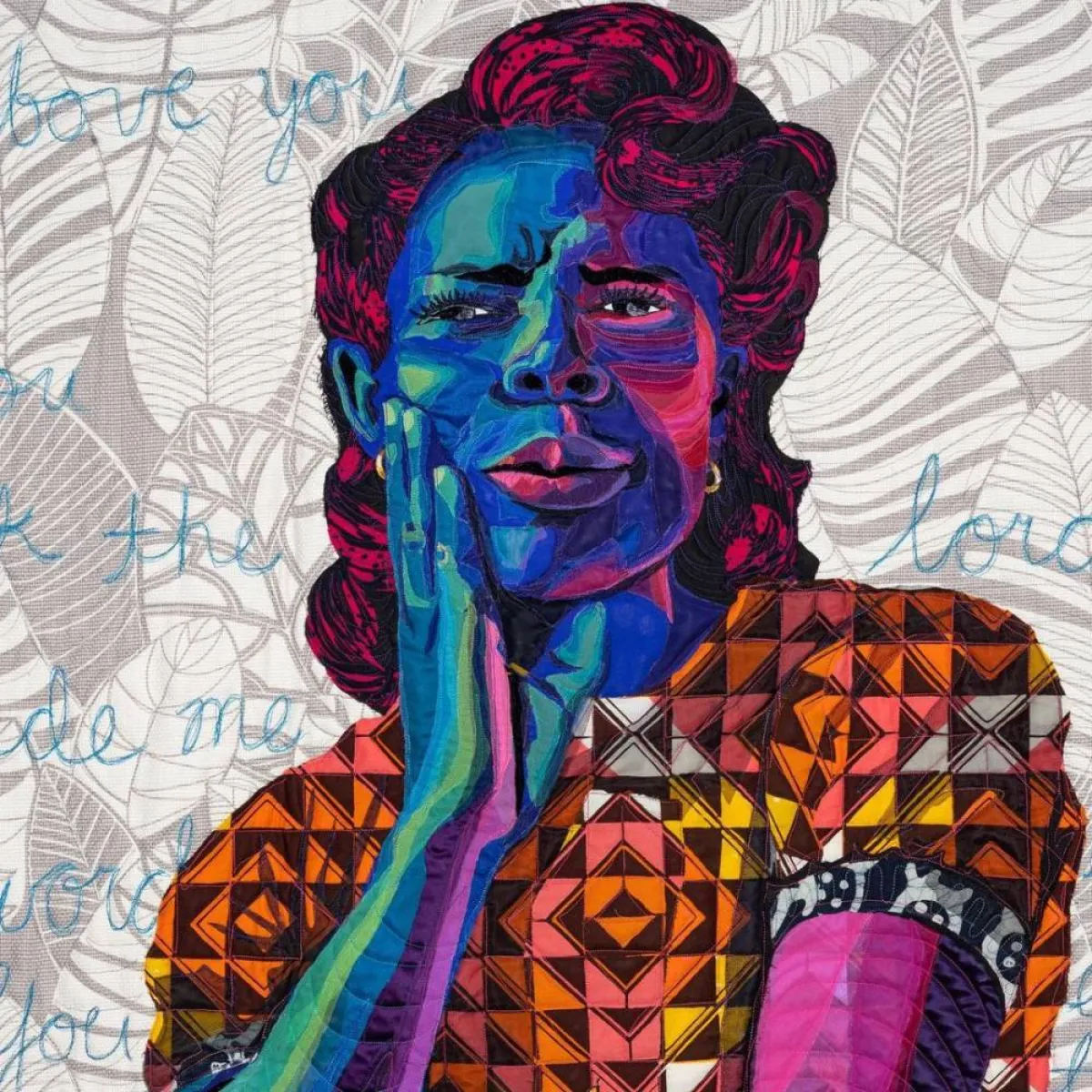 لوحات من ألحفة ملونة