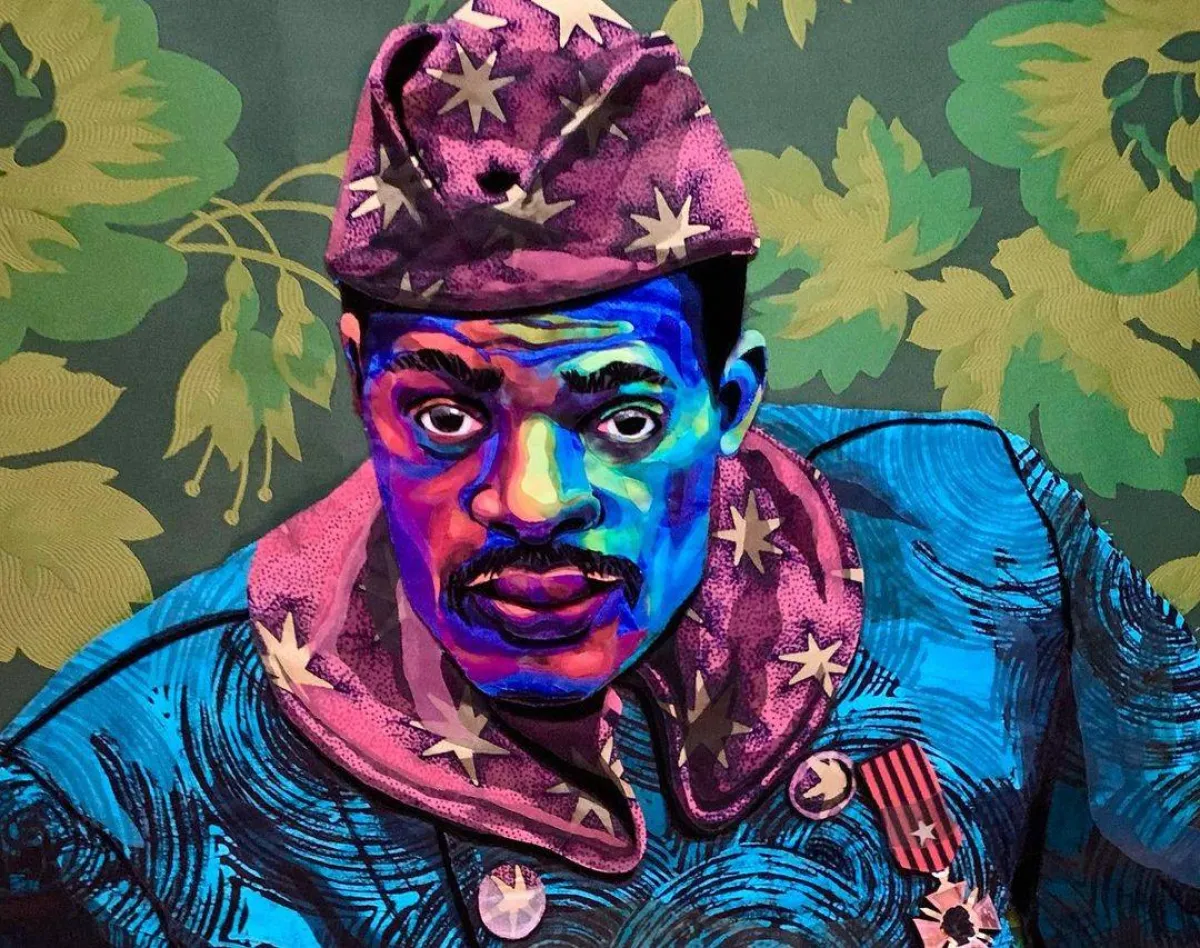 لوحات من ألحفة ملونة