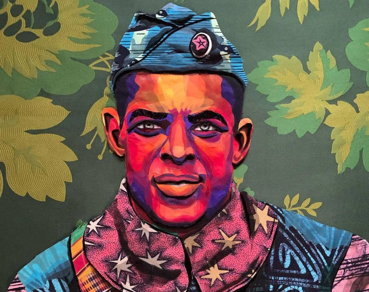 لوحات من ألحفة ملونة