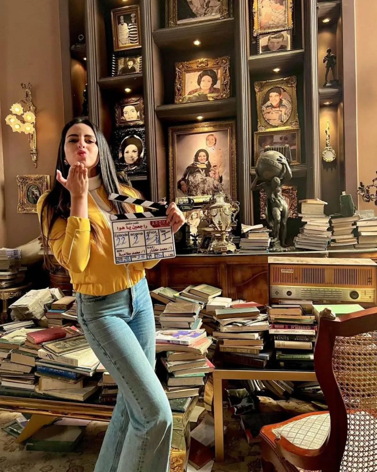 نانسي هلال في كواليس مسلسل " راجعين ياهوى " - صورة من صفحتها الرسمية على " انستغرام" 