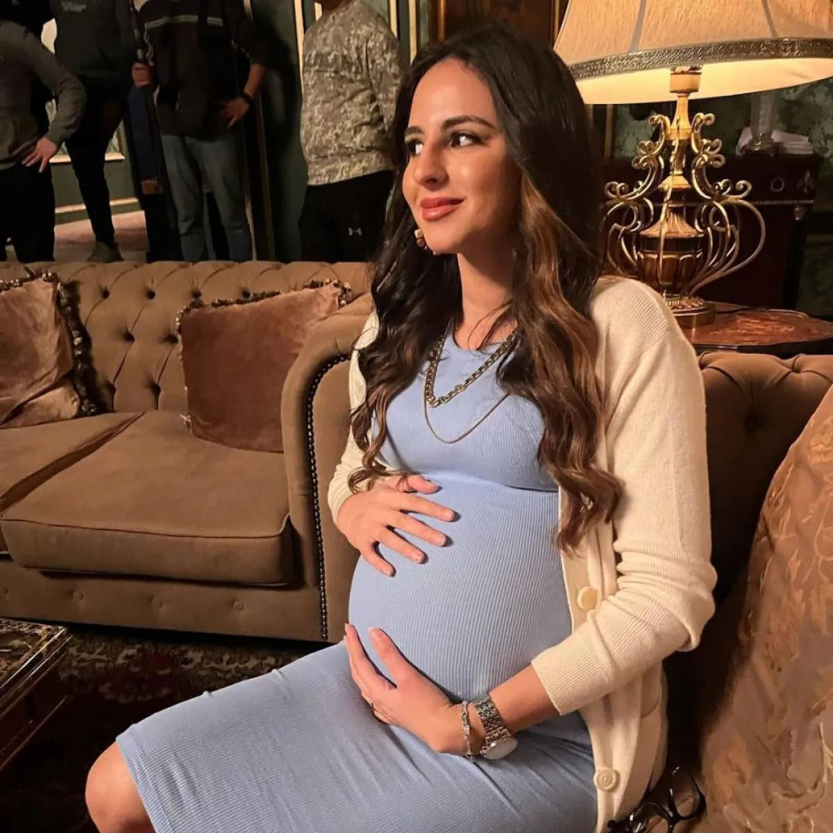 نانسي هلال في كواليس مسلسل " راجعين ياهوى " - صورة من صفحتها الرسمية على " انستغرام"