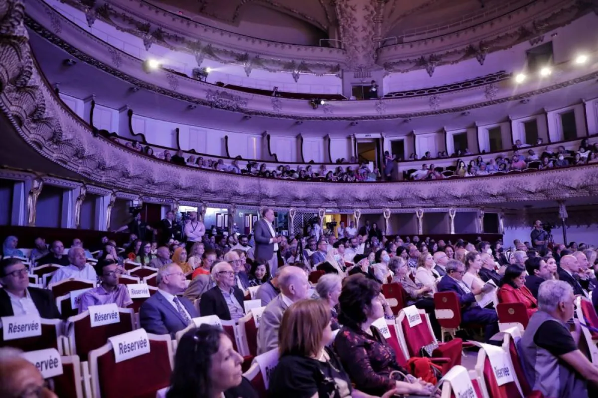 جانب  من الحضور في حفل تسليم الجوائز