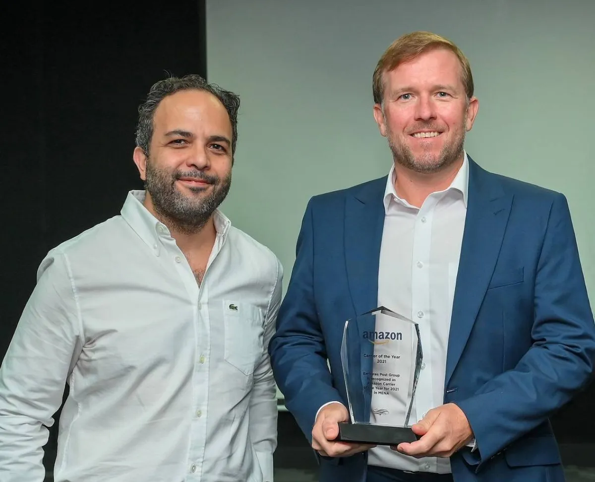 بريد الإمارات يفوز بجائزة أمازون. الصورة من "وام"