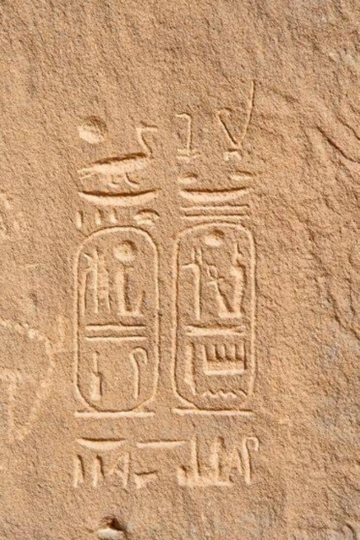  صورة تظهر نقش رمسيس الثالث في السعودية مصدر الصورة تراث السعودية