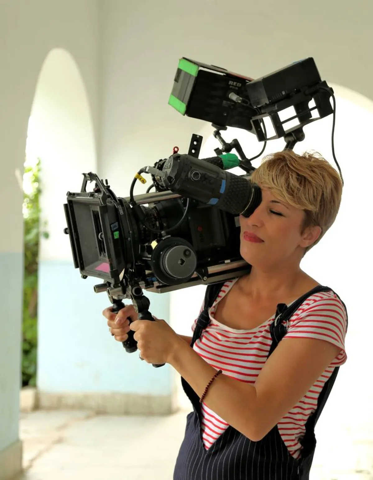 المخرجة السينمائية  التونسة مفيدة فضيلة- الصورة من المخرجة