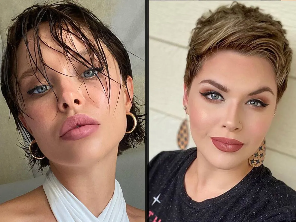 تسريحات شعر مبلل